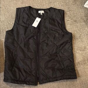 Black Quilted Vest